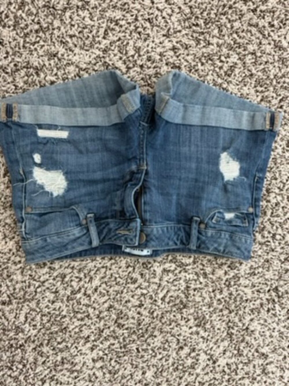 PAIGE Distressed Cuffed Denim Shorts | Size 25